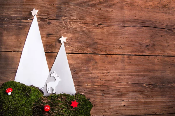 Jul sammansättning på en trä bakgrund. — Stockfoto