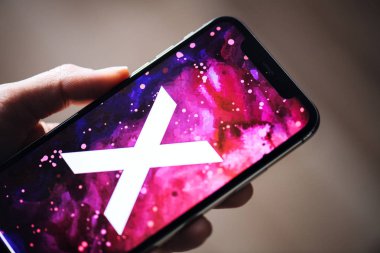 Nova Bana, Slovakya - 28 Kasım 2017: Yeni Apple iphone X smartphone.