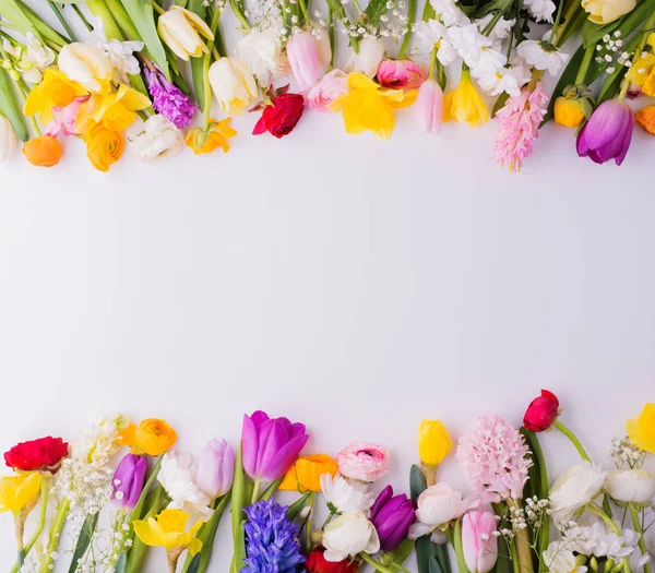 Пасхальная и весенняя квартира. Копирование пространства . — стоковое фото