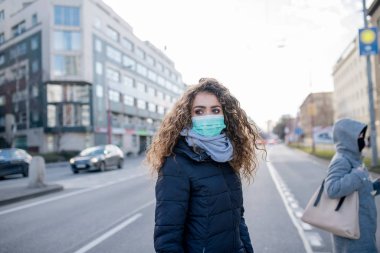 Kentte Coronavirus, önleme ve koruma kavramı.