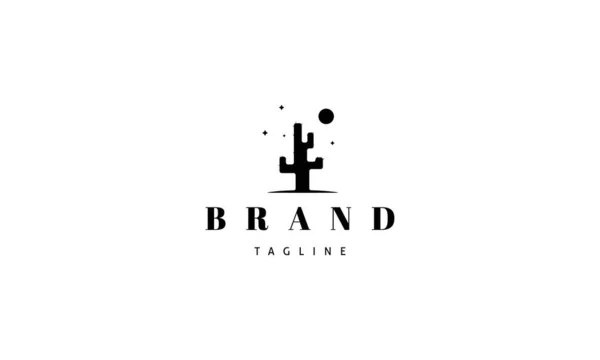 Logo wektora, na którym abstrakcyjny obraz kaktusa. — Wektor stockowy
