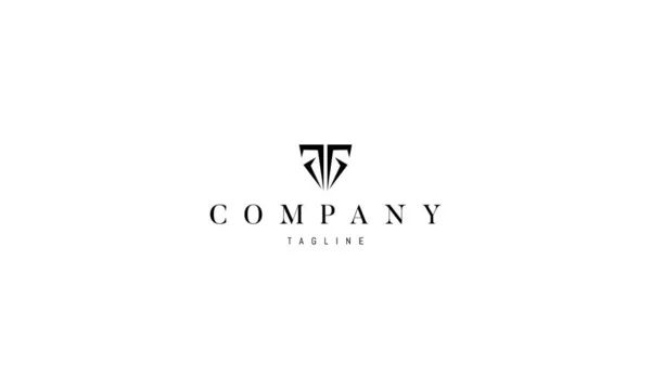 Um logotipo vetorial no qual há uma abstração da letra T com arestas afiadas . —  Vetores de Stock