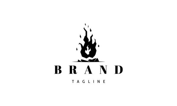 Logotipo de vetor no qual uma imagem abstrata de uma fogueira . —  Vetores de Stock
