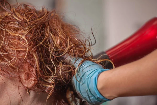 Stilista Professionista Sta Lavorando Con Cliente — Foto Stock