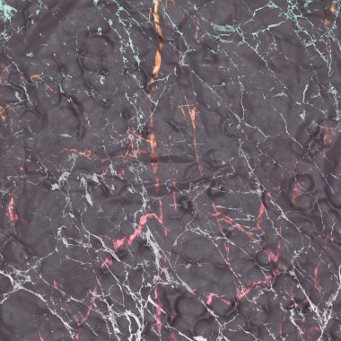 Dekorasyon için çok renkli mermer parçası. Grafik ve mimari projelerde kullanılacak doku. Arka plan için yapay taş deseni. 3B illüstrasyon.