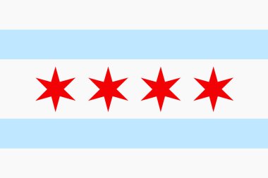 Fotoğraf: Chicago bayrağı Illinois Usa şehri