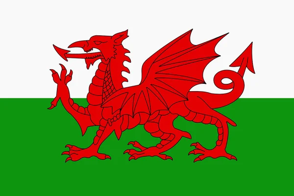 Hintergrund Illustration Wales Flagge — Stockfoto