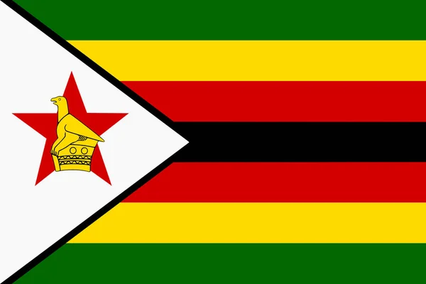 Ilustración de fondo Bandera de Zimbabwe rojo negro amarillo blanco —  Fotos de Stock