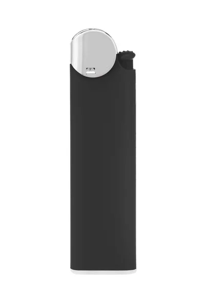 Černá cigareta Zapalovač na bílém s výstřižkovou dráhou — Stock fotografie