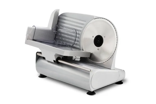 Stainless steel food slicer isolated on white with clipping path — Stock Photo, Image