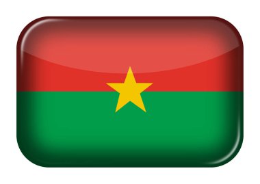 Kırpma yolu ile Burkina web simgesi dikdörtgen düğmesi