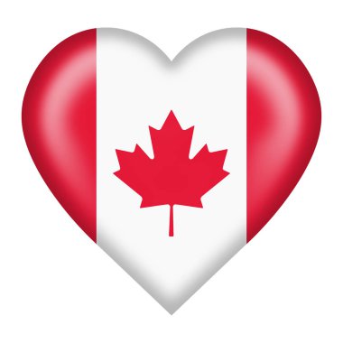 Kanada kalp düğmesi kırpma yolu ile beyaz üzerine izole