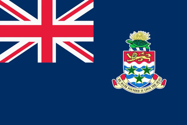 Ilhas Cayman bandeira fundo ilustração união jack alferes cr — Fotografia de Stock