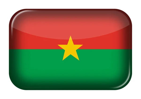 Burkina web ícone retângulo botão com caminho de recorte — Fotografia de Stock
