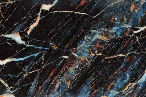 Black blue orange patterned marble background