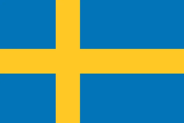 スウェーデン王国旗の背景イラスト黄色の青 — ストック写真