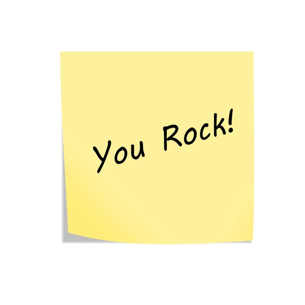Du Rock påminnelse inlägg lapp isolerad på vitt med klippning väg — Stockfoto