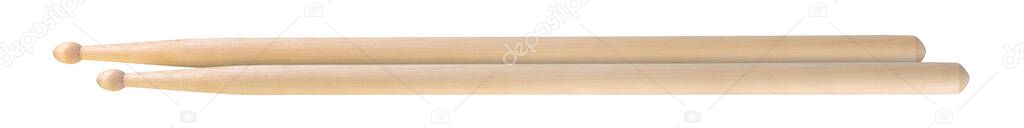 A set of drum sticks web banner isolated on white