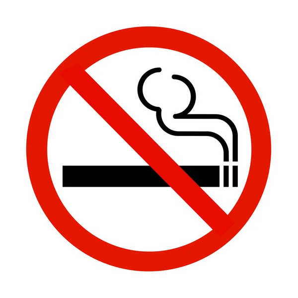 Zakaz palenia na białym ze ścieżką wycinania — Zdjęcie stockowe