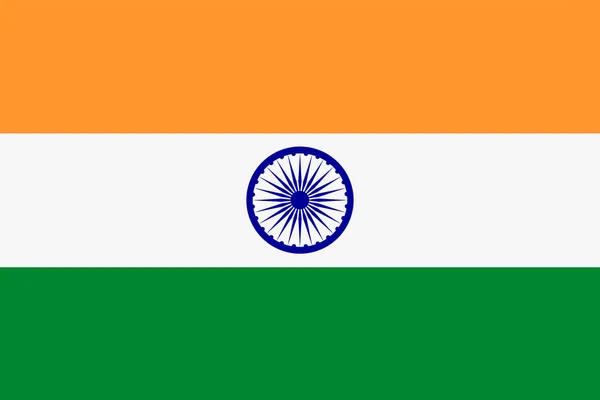 Bandera de la India bandera de fondo ilustración azafrán blanco verde Ashoka Chakra rueda azul — Foto de Stock