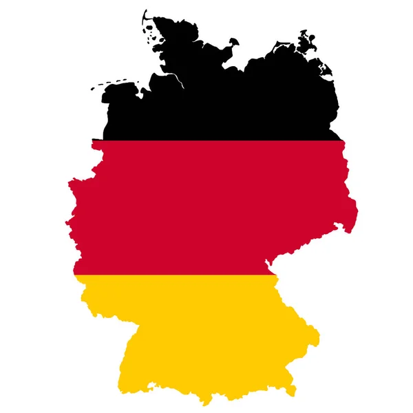 Germania mappa su sfondo bianco con percorso di ritaglio — Foto Stock