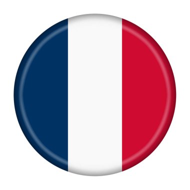 Fransa kırpma yolu ile üç renkli düğme illüstrasyonu