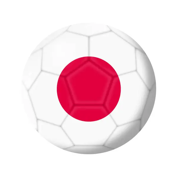 Ιαπωνική ποδοσφαιρική εικόνα μπάλα που απομονώνονται σε λευκό με ψαλίδισμα διαδρομή — Φωτογραφία Αρχείου