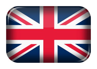 Büyük Britanya Birleşik Krallık Birliği Jack Web simgesi dikdörtgen düğmesi kırpma yolu ile