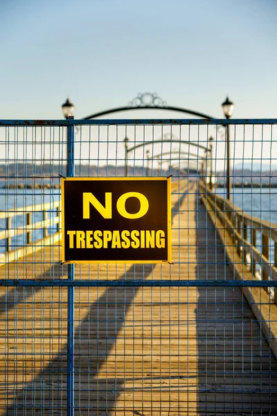 White Rock Canada March 2020 Pier Closed General Public Time — Stock Photo, Image