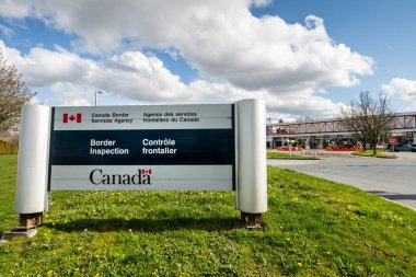 Surrey, Kanada - 29 Mart 2020: Kanada Sınır Servisi