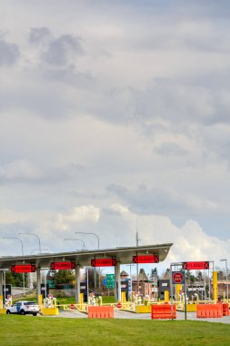 Surrey, Kanada - 29 Aralık 2020: Covid-19 salgını sırasında ABD sınırının kapatılması