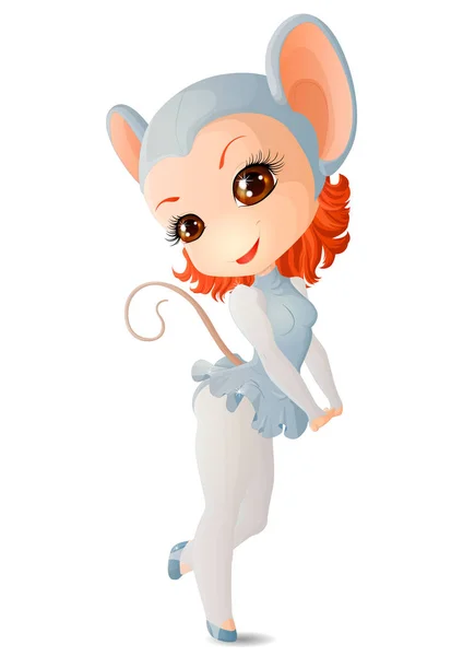 Девушка-мышь — стоковый вектор