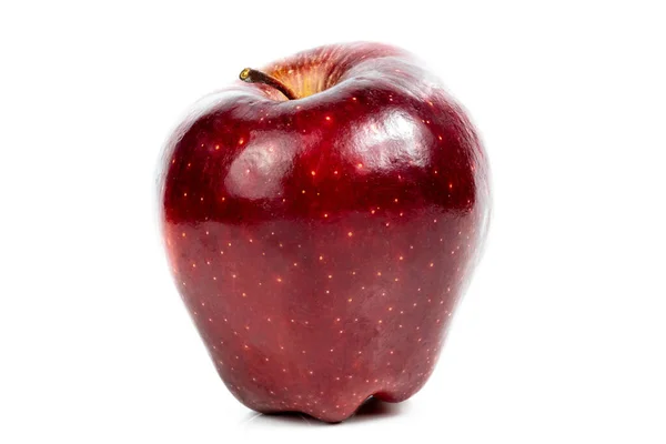 Świeże Czerwone Jabłko Białym Tle — Zdjęcie stockowe