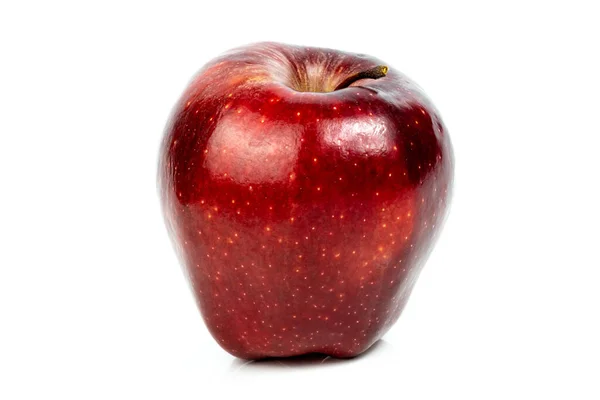 Świeże Czerwone Jabłko Białym Tle — Zdjęcie stockowe