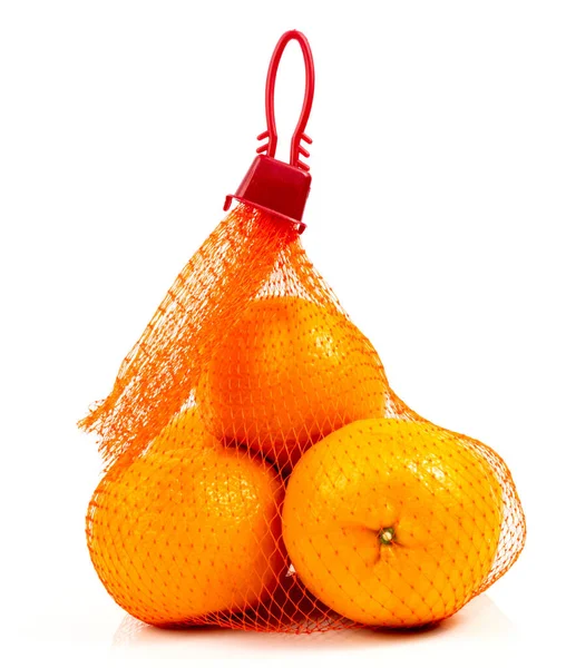 Świeże Owoce Pomarańczowe Liśćmi Białym Tle — Zdjęcie stockowe