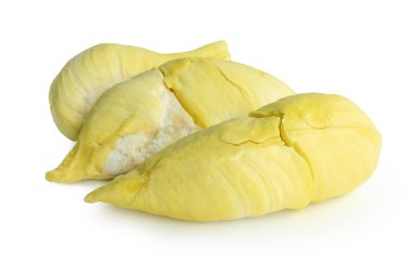 Beyaz arkaplanda Durian meyvesi