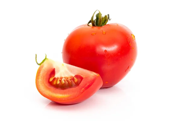 Tomate Rote Farbe Auf Weißem Hintergrund — Stockfoto
