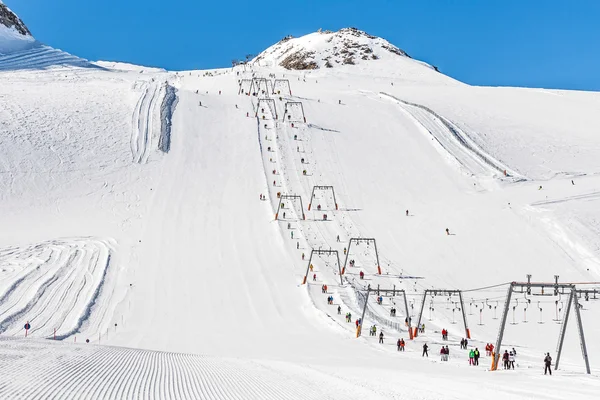 Vinterlandskap i Alperna — Stockfoto