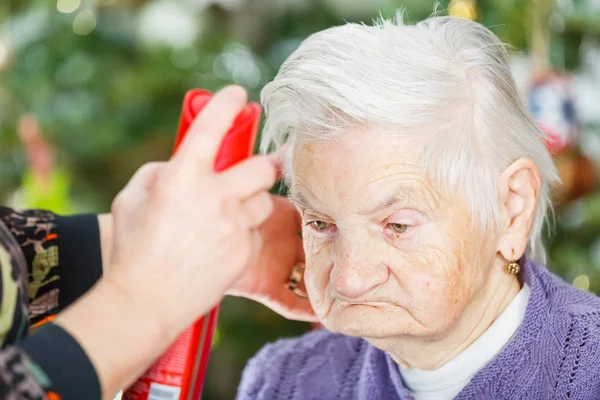 Assistenza domiciliare agli anziani — Foto Stock