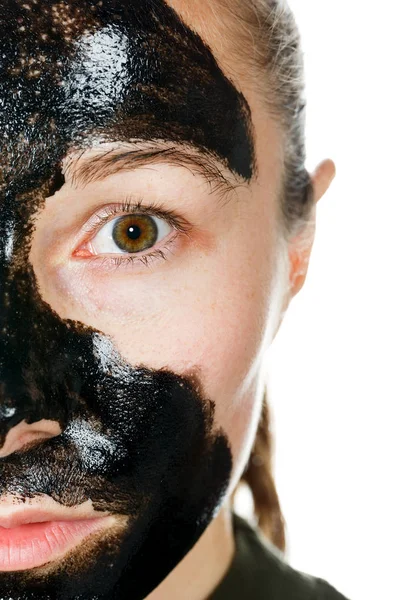 Facial black mask — Stock Photo, Image