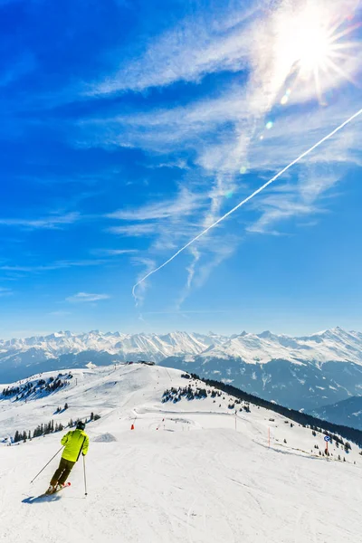 Zimowy krajobraz w Alpach — Zdjęcie stockowe