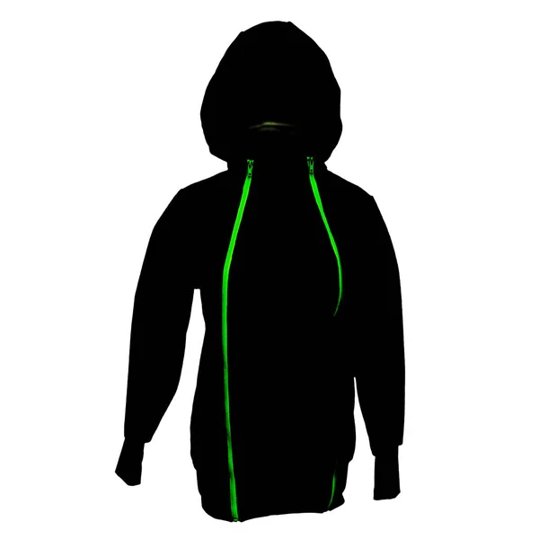 Zwarte hooded vest — Stockfoto