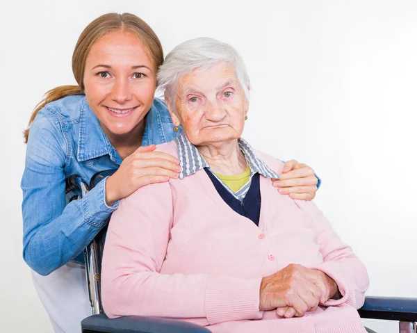 Elderly woman with grandchild — Stock Photo, Image