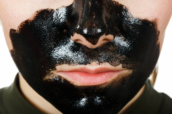 Facial black mask — Stock Photo, Image