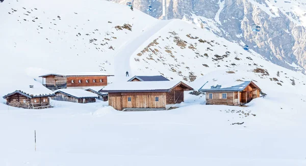 Paisagem de inverno em Alpes — Fotografia de Stock