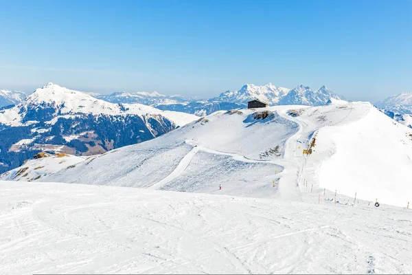 Zimní krajina v Alpách — Stock fotografie