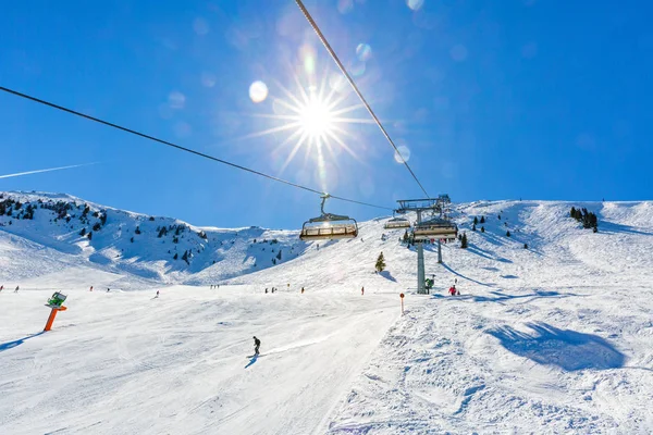 Paisaje invernal en los Alpes — Foto de Stock