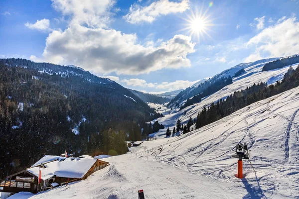 Winter landscape in Alps — Stock Photo, Image