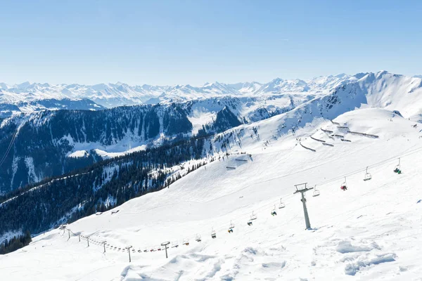 Vinterlandskap i Alperna — Stockfoto