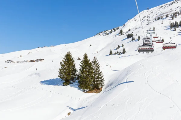 Paisagem de inverno em Alpes — Fotografia de Stock